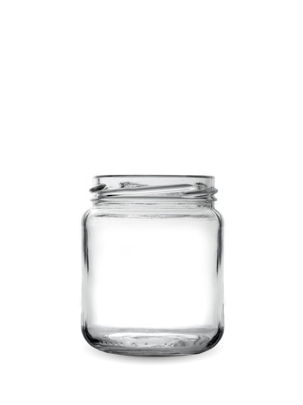 empty clear glass jar for food