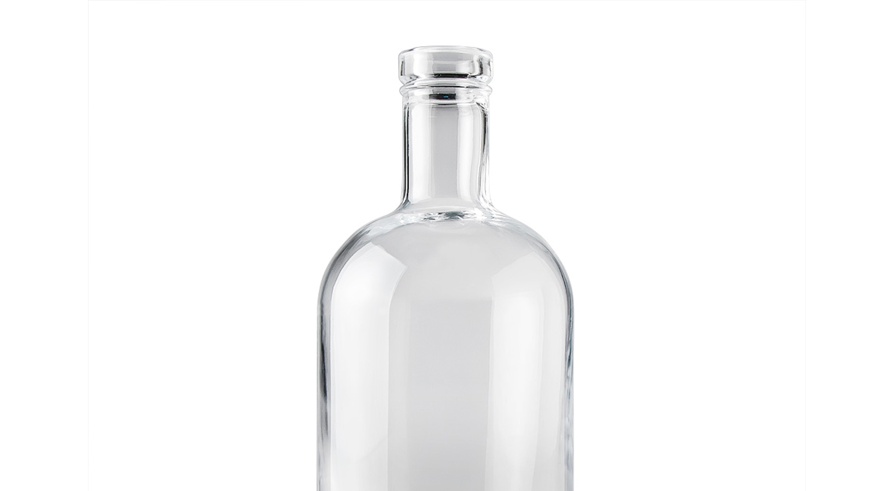 clear glass liquor bottle for premium spirits