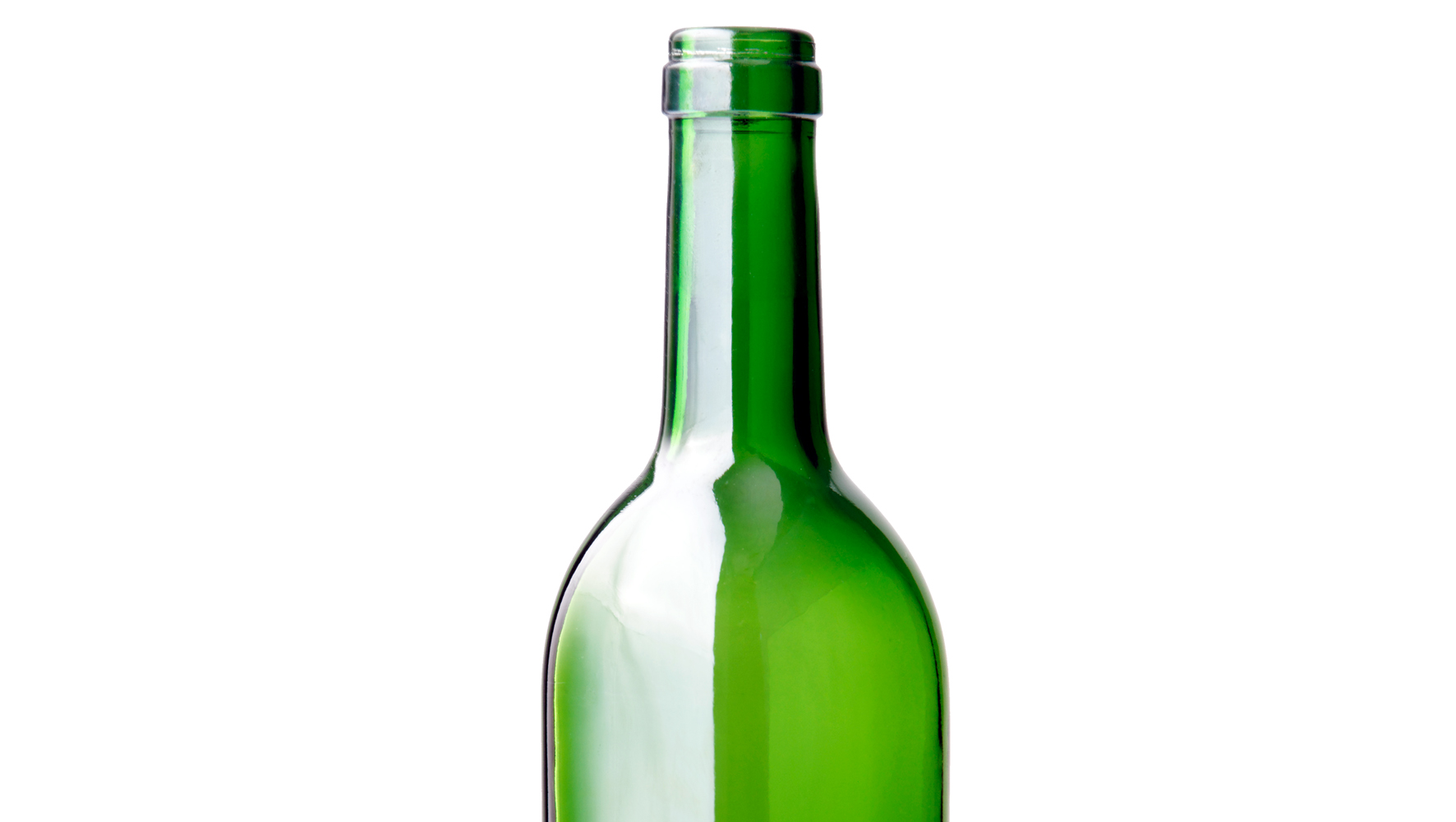 empty green wine bottle