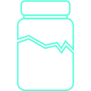 icon representing glass container breakages