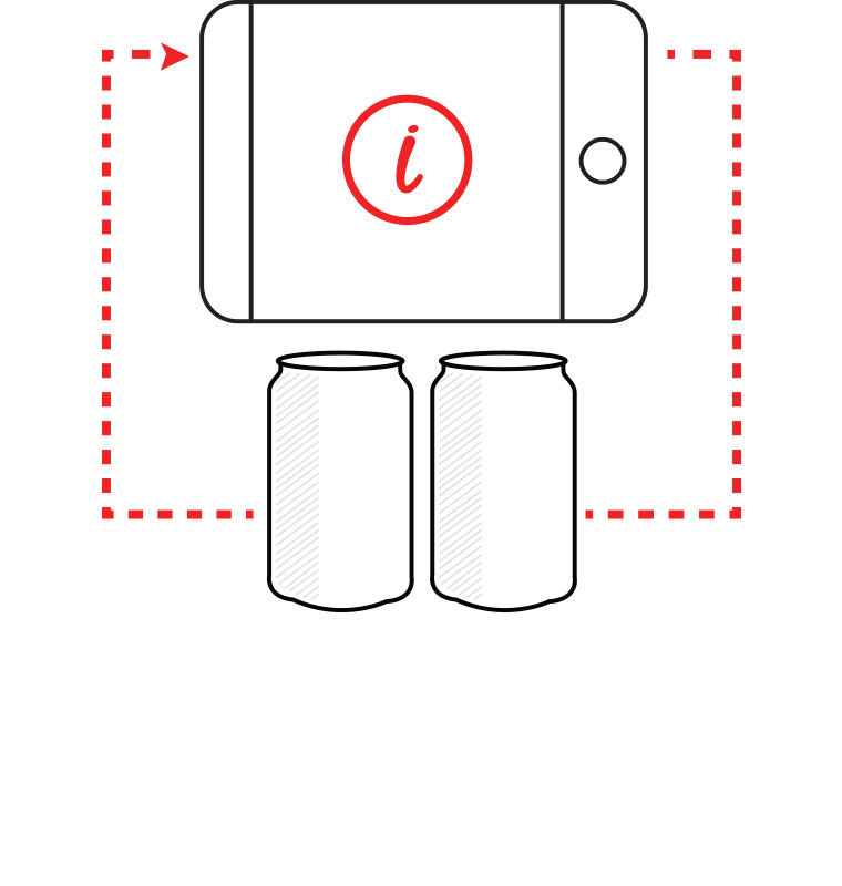 Illustration of an app tracking container damage as its shipped