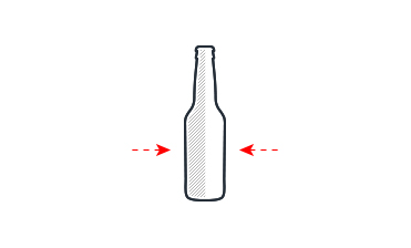 beer bottle icon showing pressure measurement