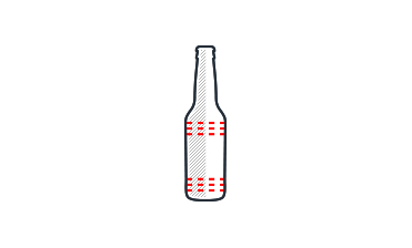 beer bottle icon showing scuffing measurement