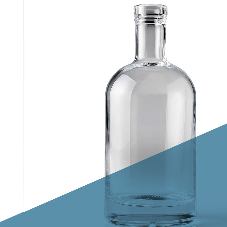 graphic with transparent angle over isolated glass bottle
